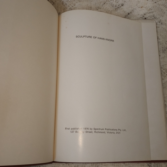 1976 Sculptures of Hans Knorr First Edition Dust Jacket Art Book Australia - Picture 4 of 6